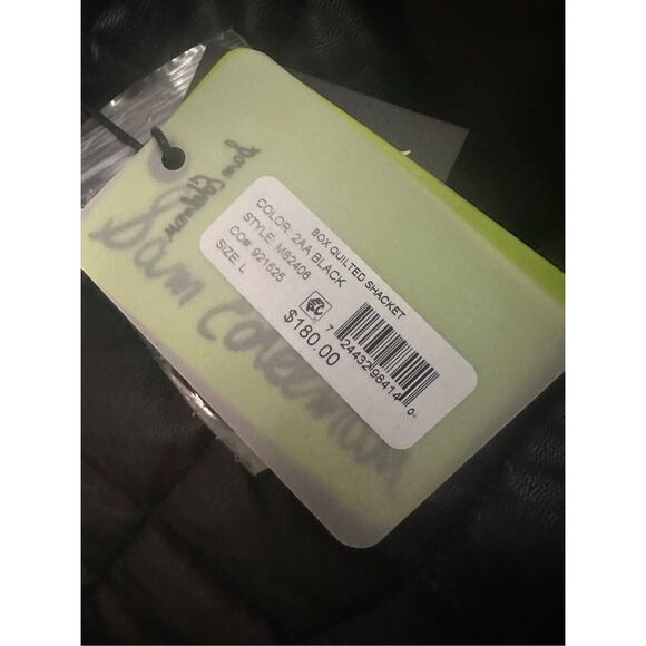 Sam Edelman Quilted PU Jacket black faux leather size Large BNWT - Picture 9 of 10